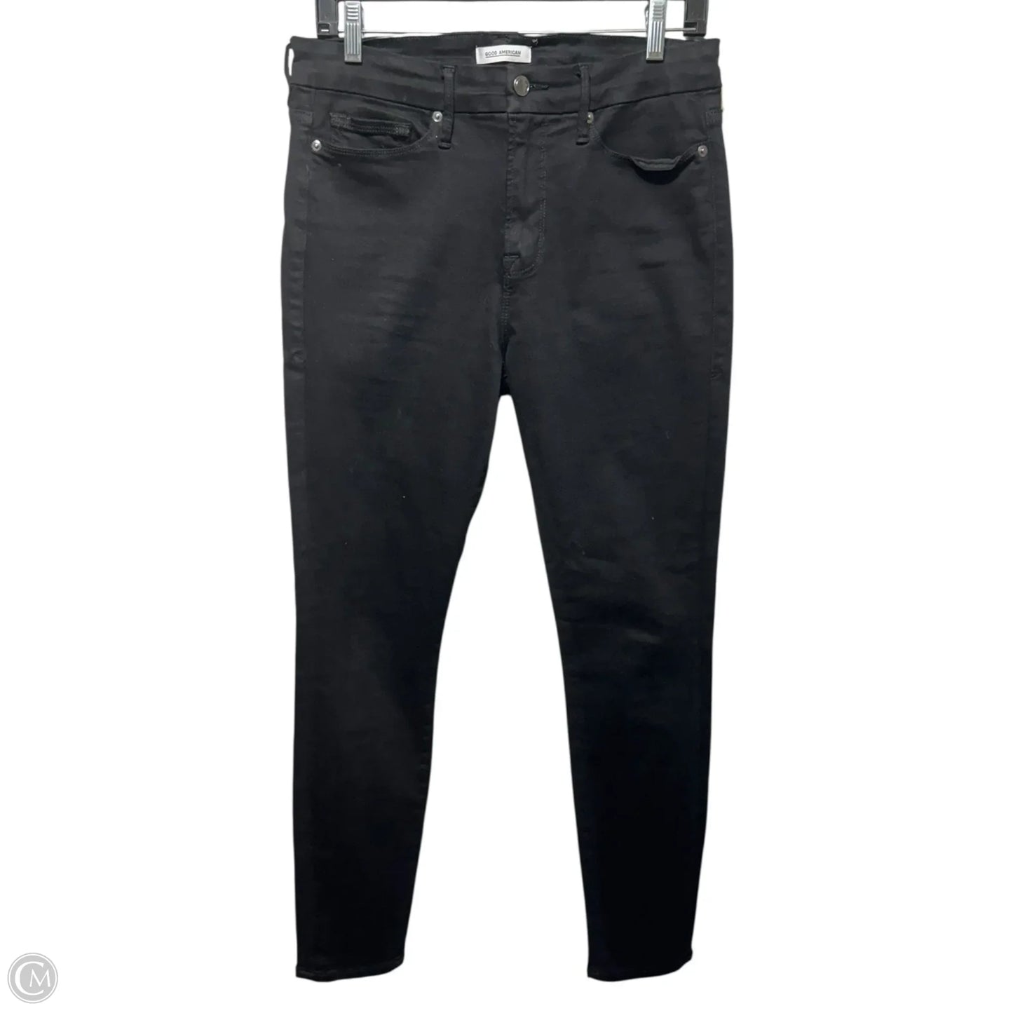Jeans Skinny By Good American In Black Denim, Size: 14/32