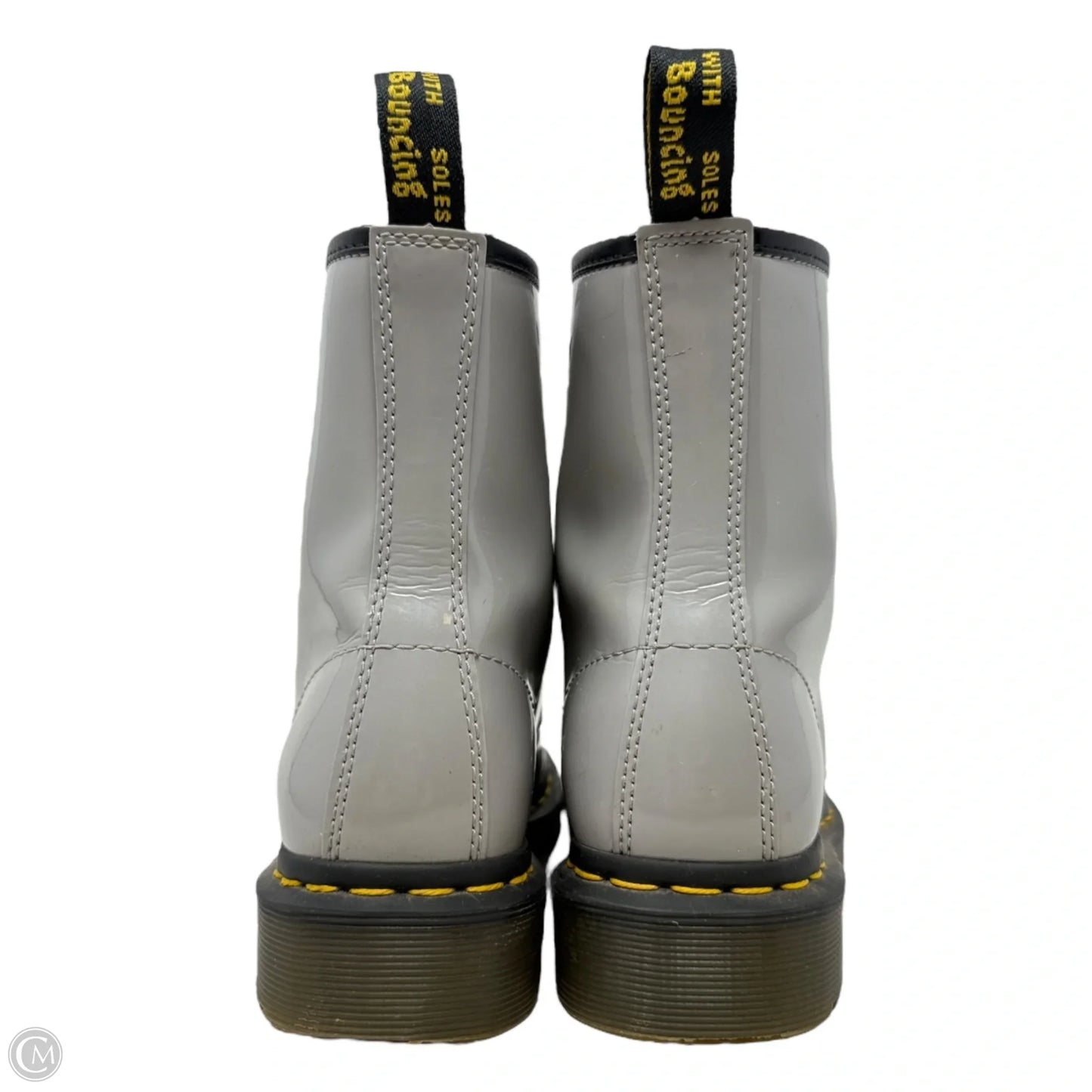 1460 Patent Lamper Boots By Dr Martens In Grey, Size: 6