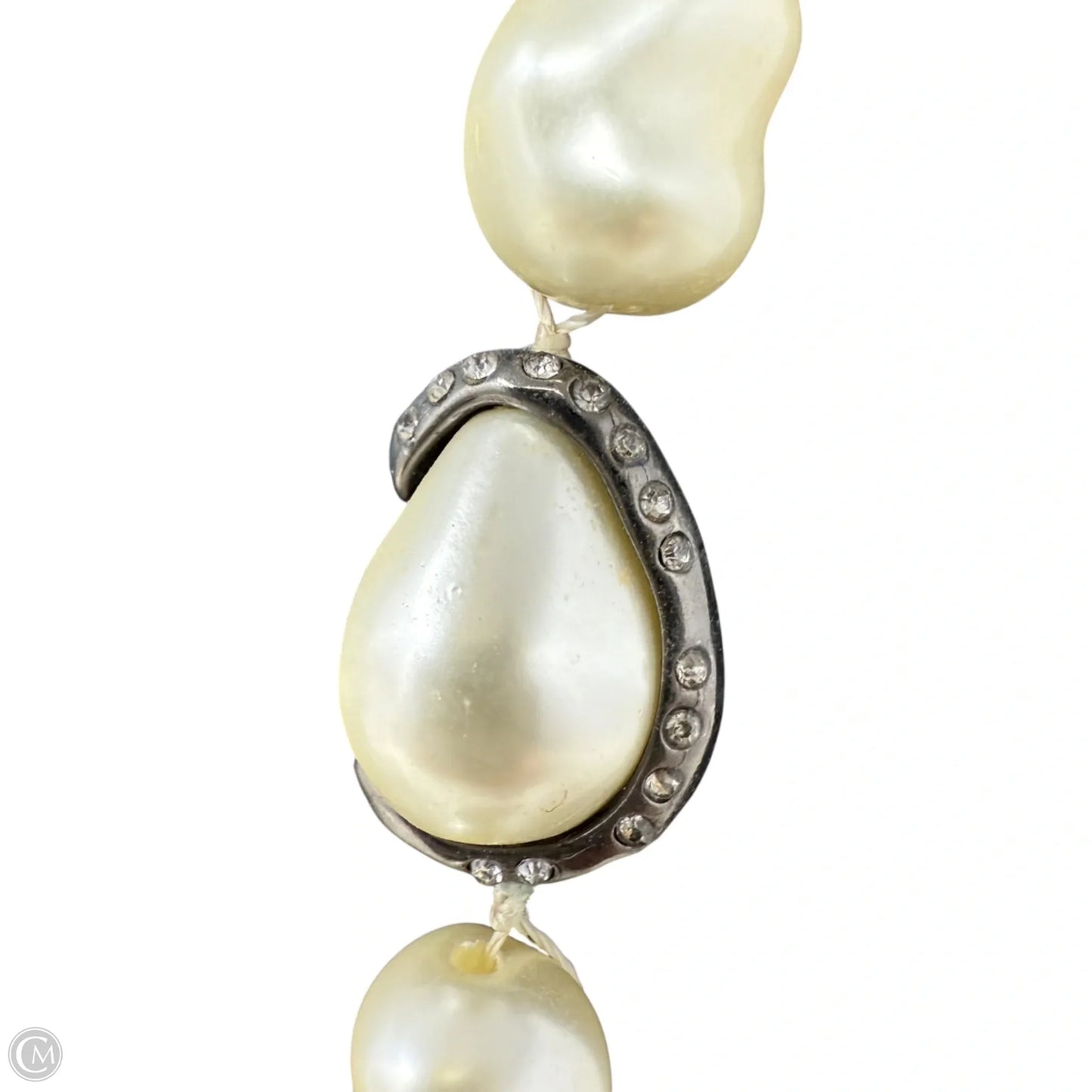 Faux Baroque Pearl Station Necklace By Chicos