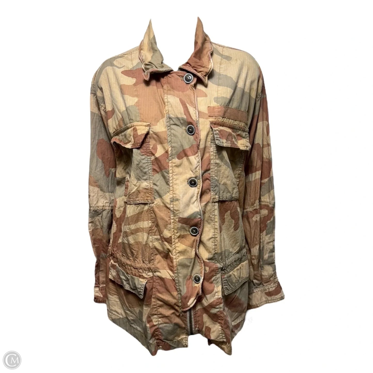 Lead The Way Camouflage Field Jacket By Free People In Camouflage Print, Size: S