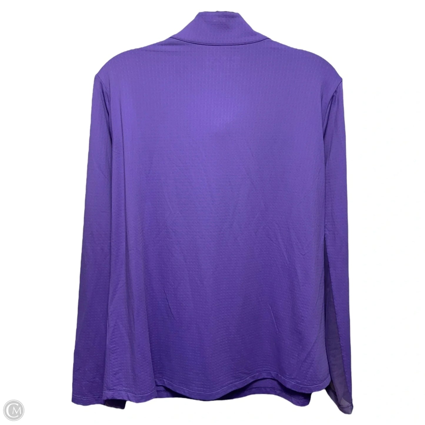 Athletic Top Long Sleeve Collar By Ibkul In Purple, Size: Xl