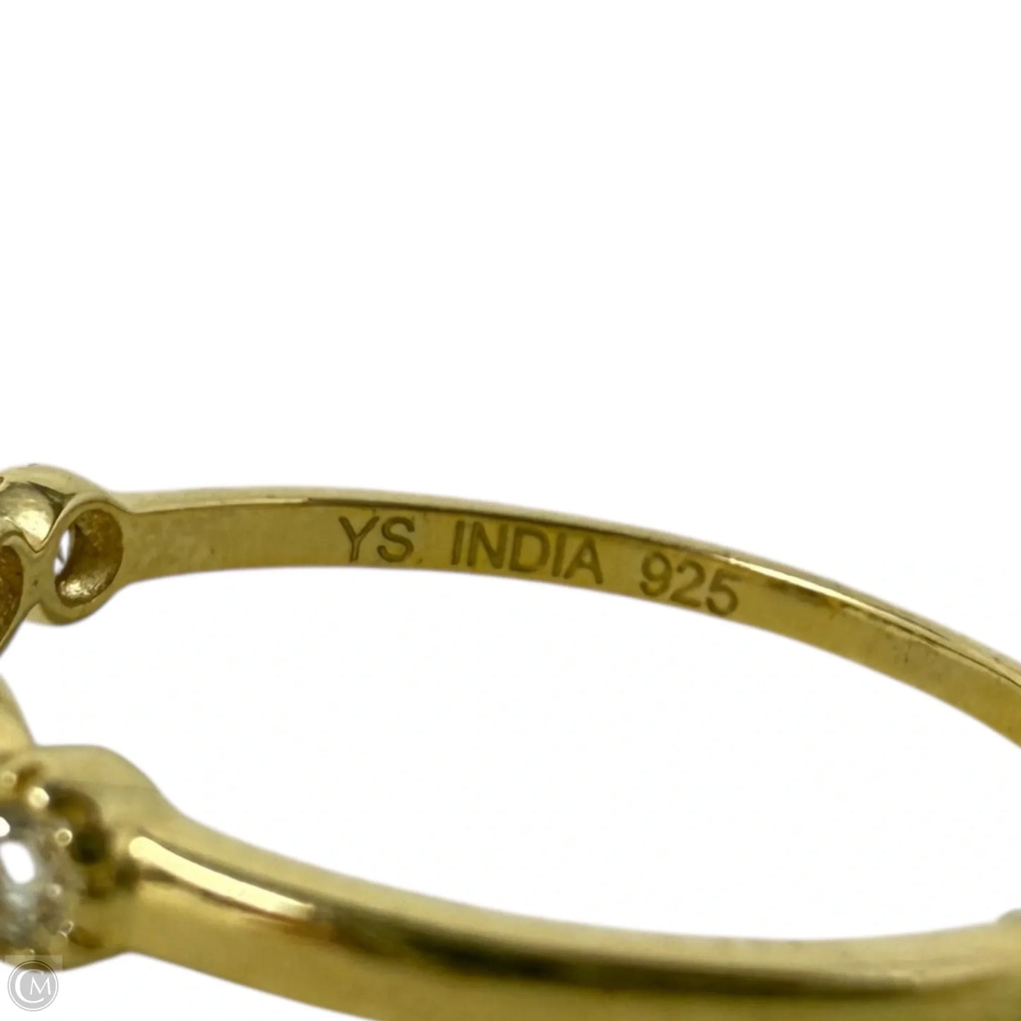 Gold Over Sterling Silver Purple & Clear CZ Ring, Size: 8