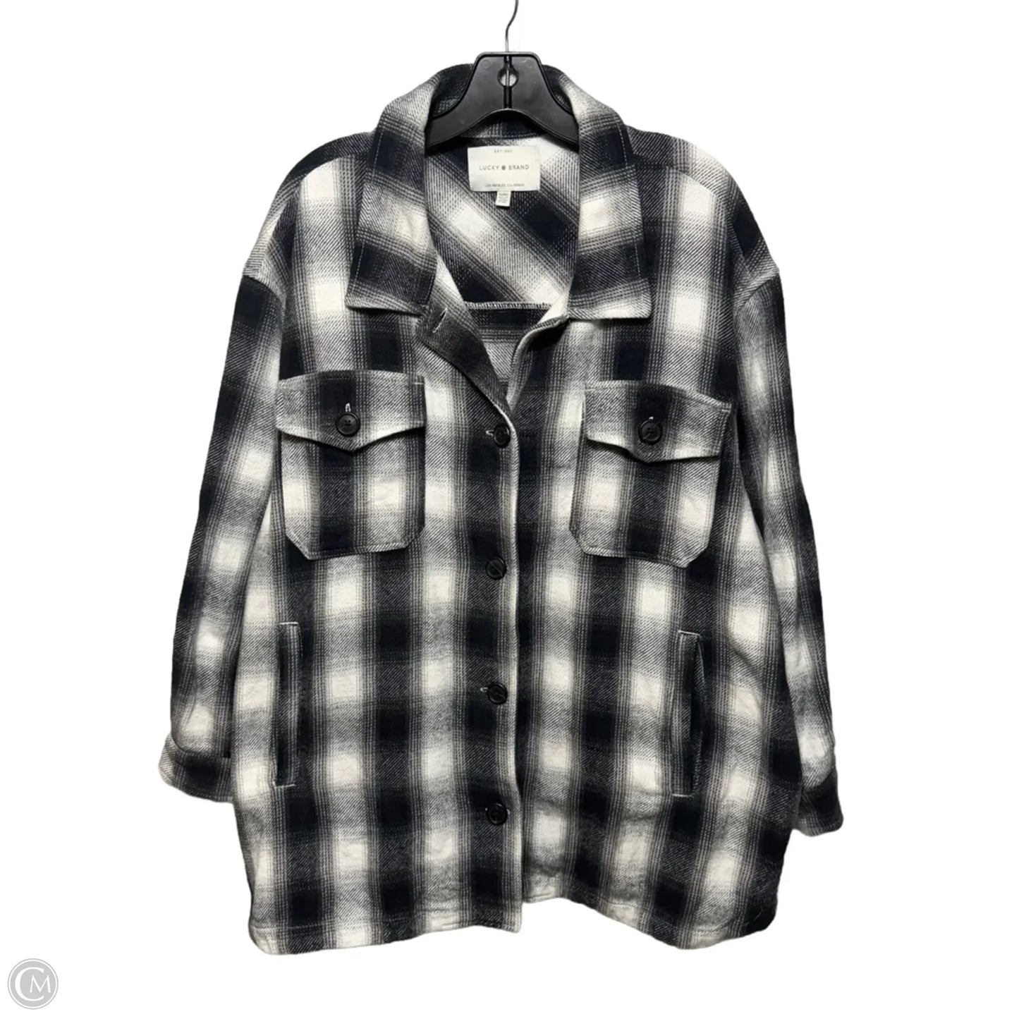 Jacket Shirt By Lucky Brand In Plaid Pattern, Size: 1x