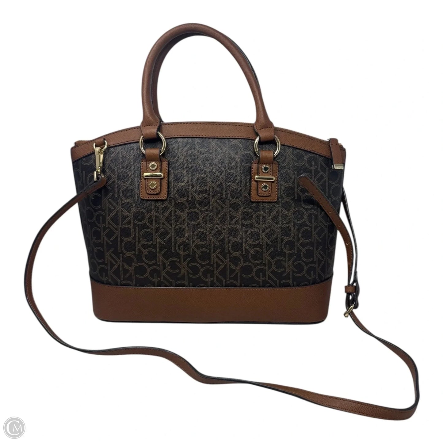 Logo Satchel Handbag By Calvin Klein, Size: Medium