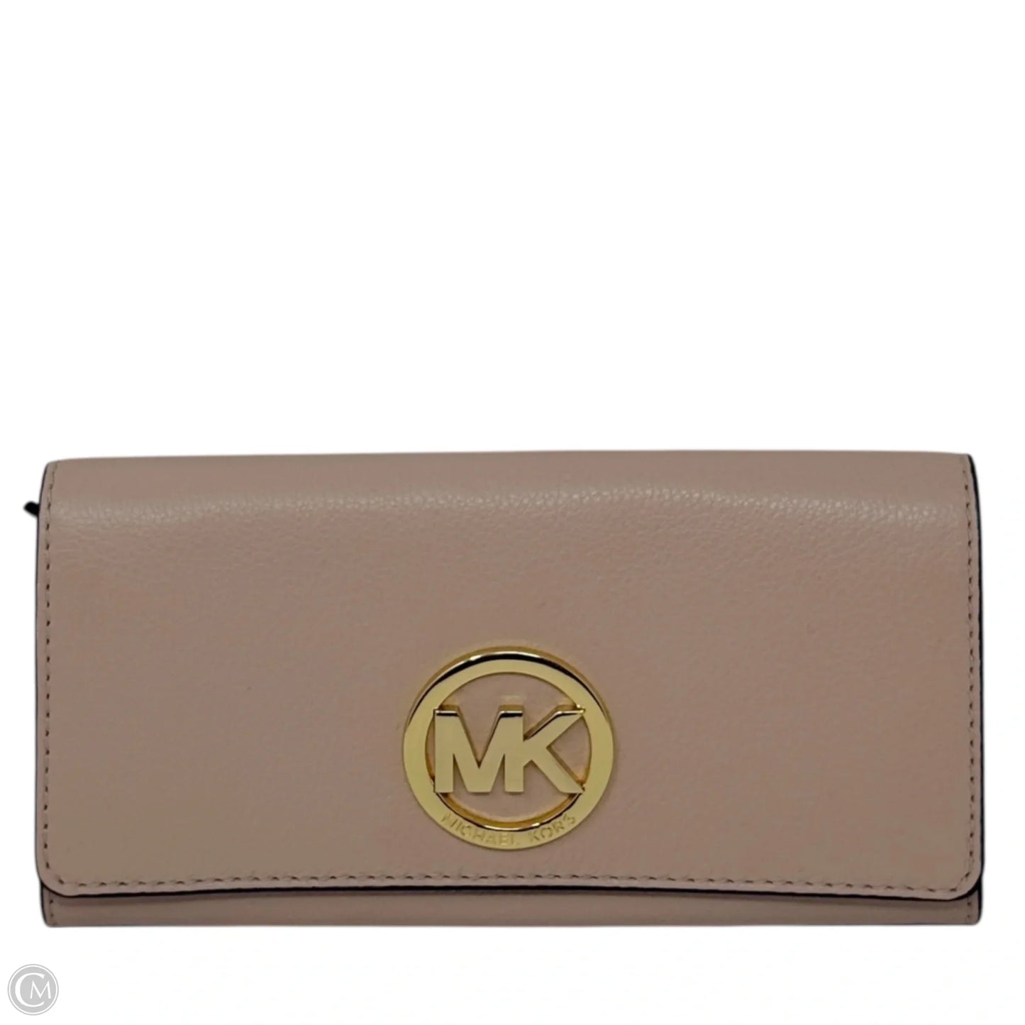 Fulton Carryall Leather Wallet In Oyster Designer By Michael Kors, Size: Medium