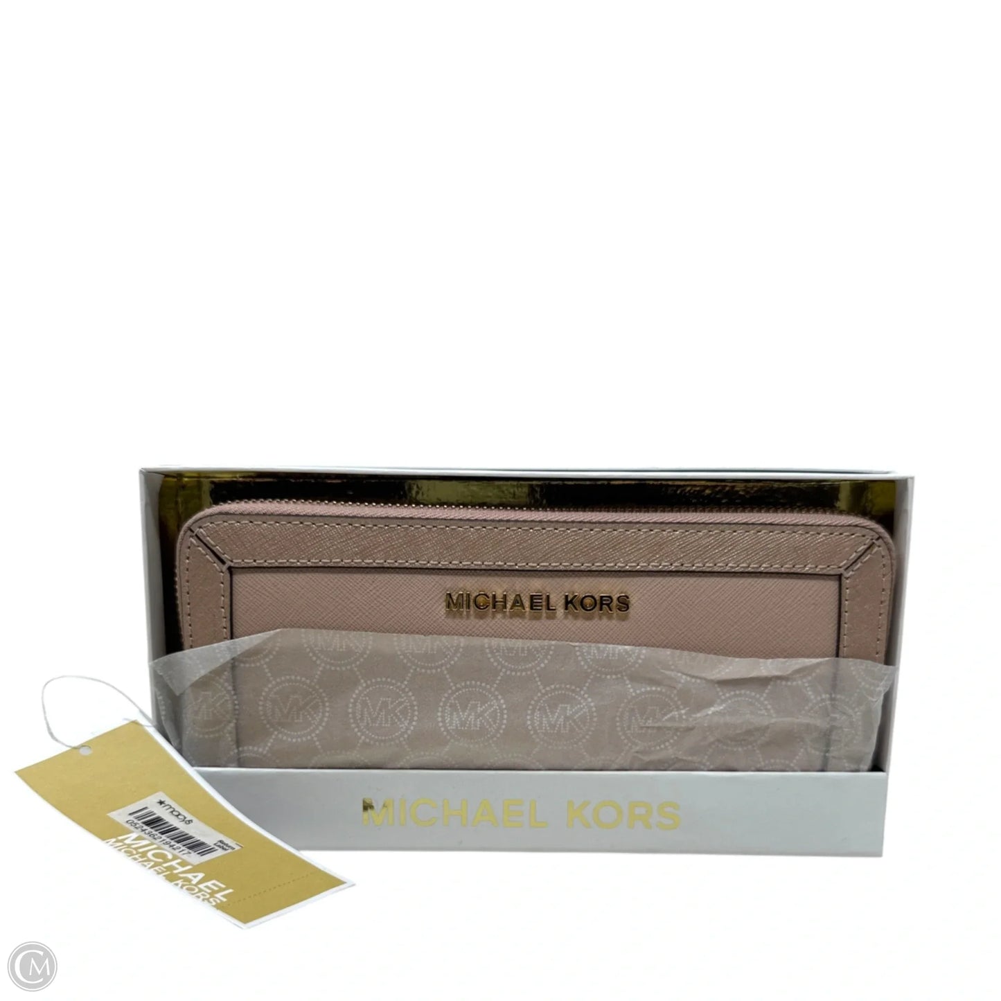 Jet Set Frame Out Zip Around Continental Wallet In Ballet Designer By Michael Kors, Size: Medium