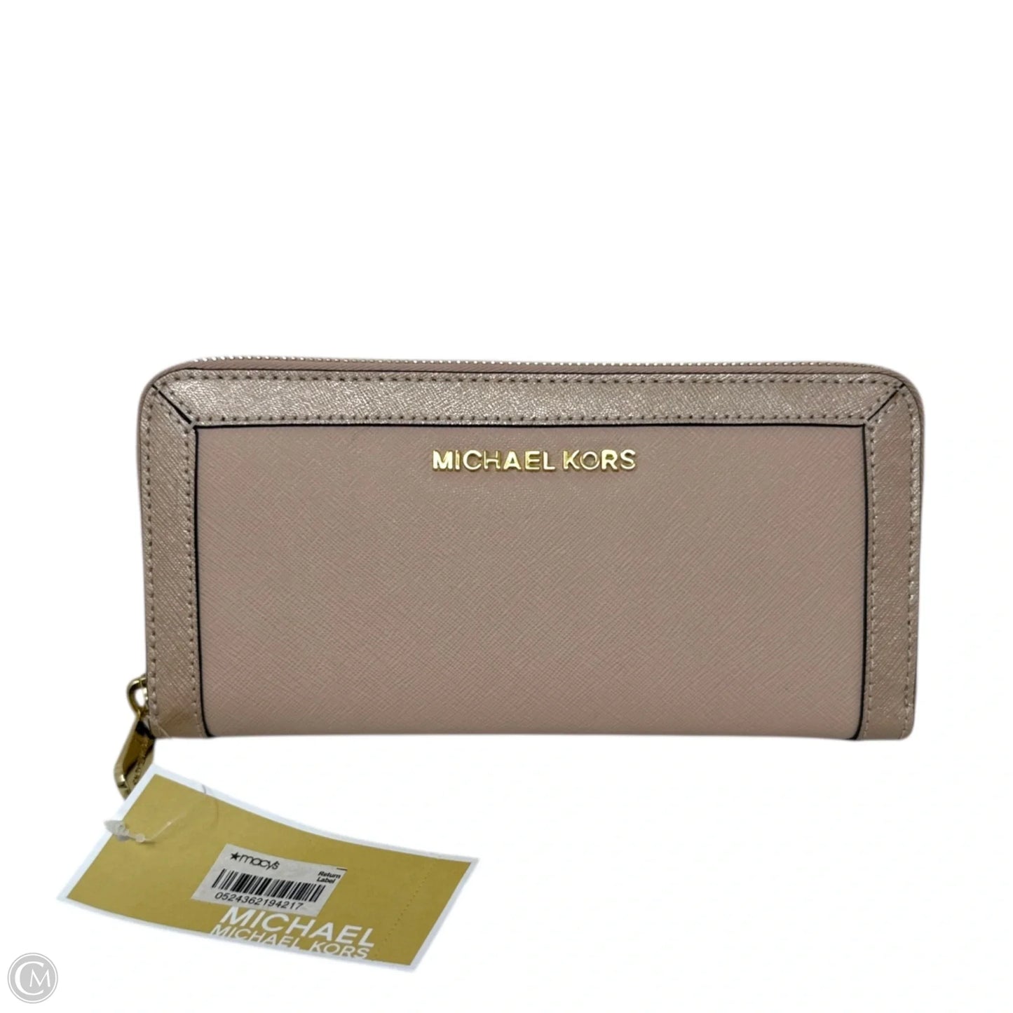 Jet Set Frame Out Zip Around Continental Wallet In Ballet Designer By Michael Kors, Size: Medium