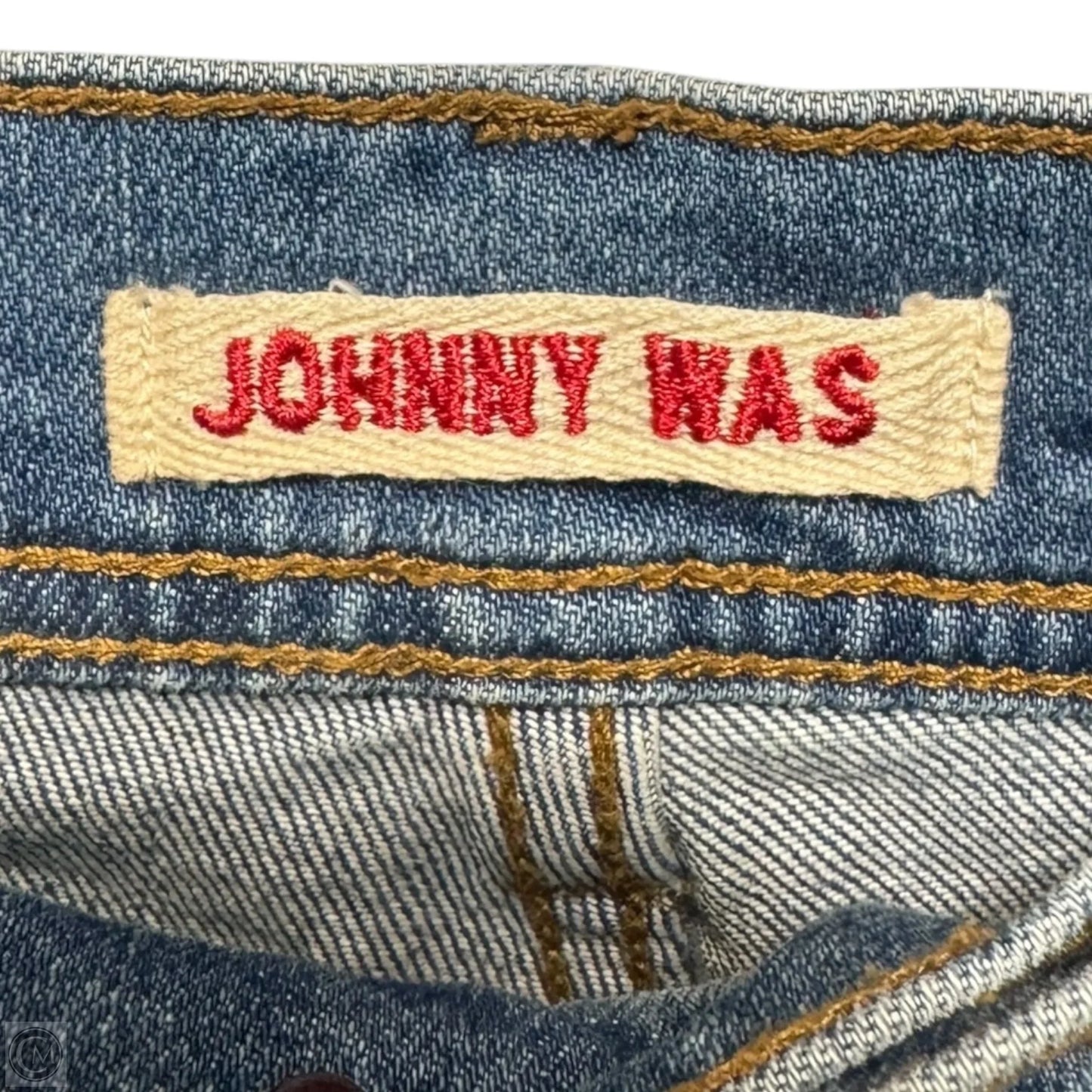 Eliza Cargo Jeans By Johnny Was In Blue Denim, Size: 8