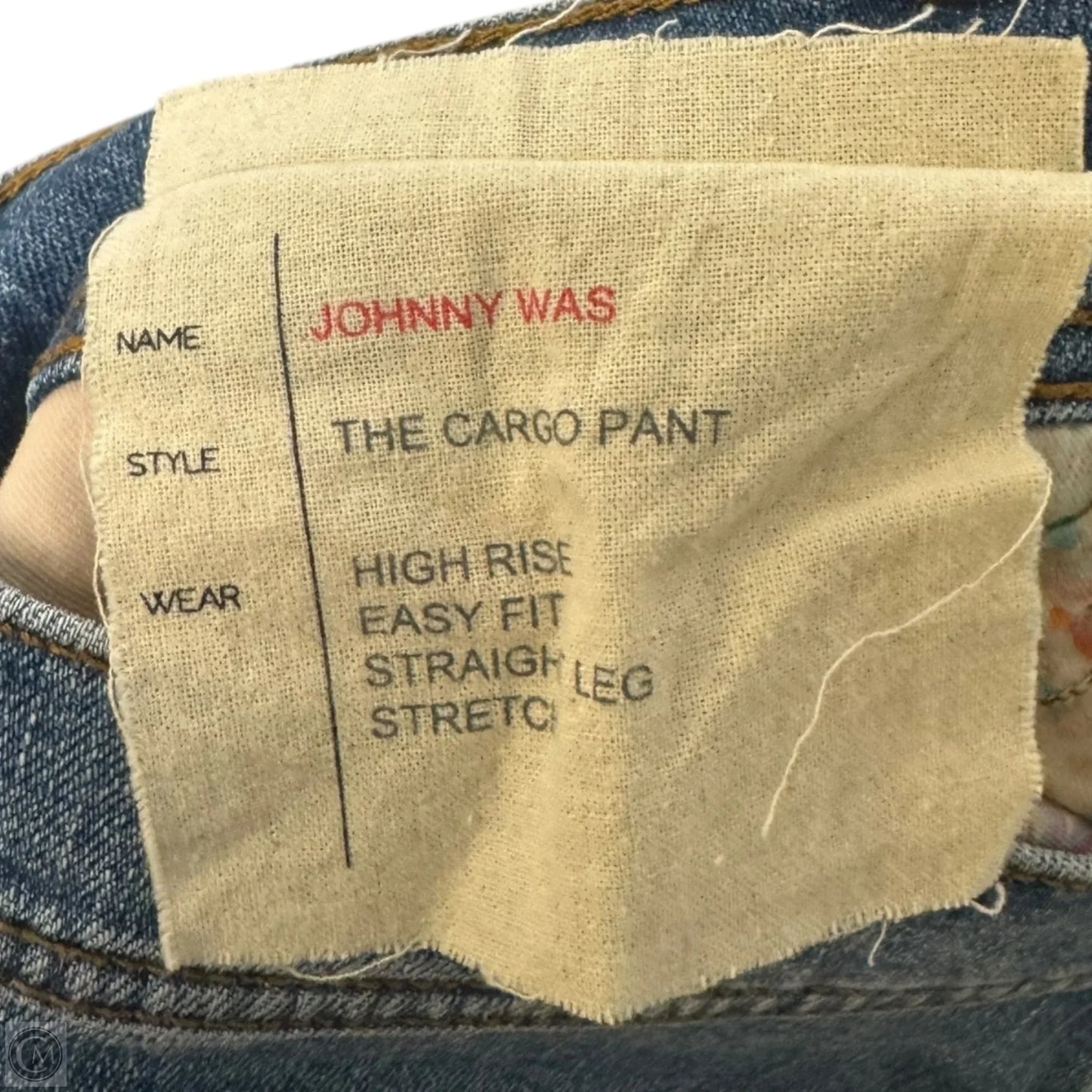 Eliza Cargo Jeans By Johnny Was In Blue Denim, Size: 8