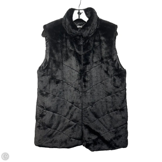 Vest Faux Fur & Sherpa By Maurices In Black, Size: L
