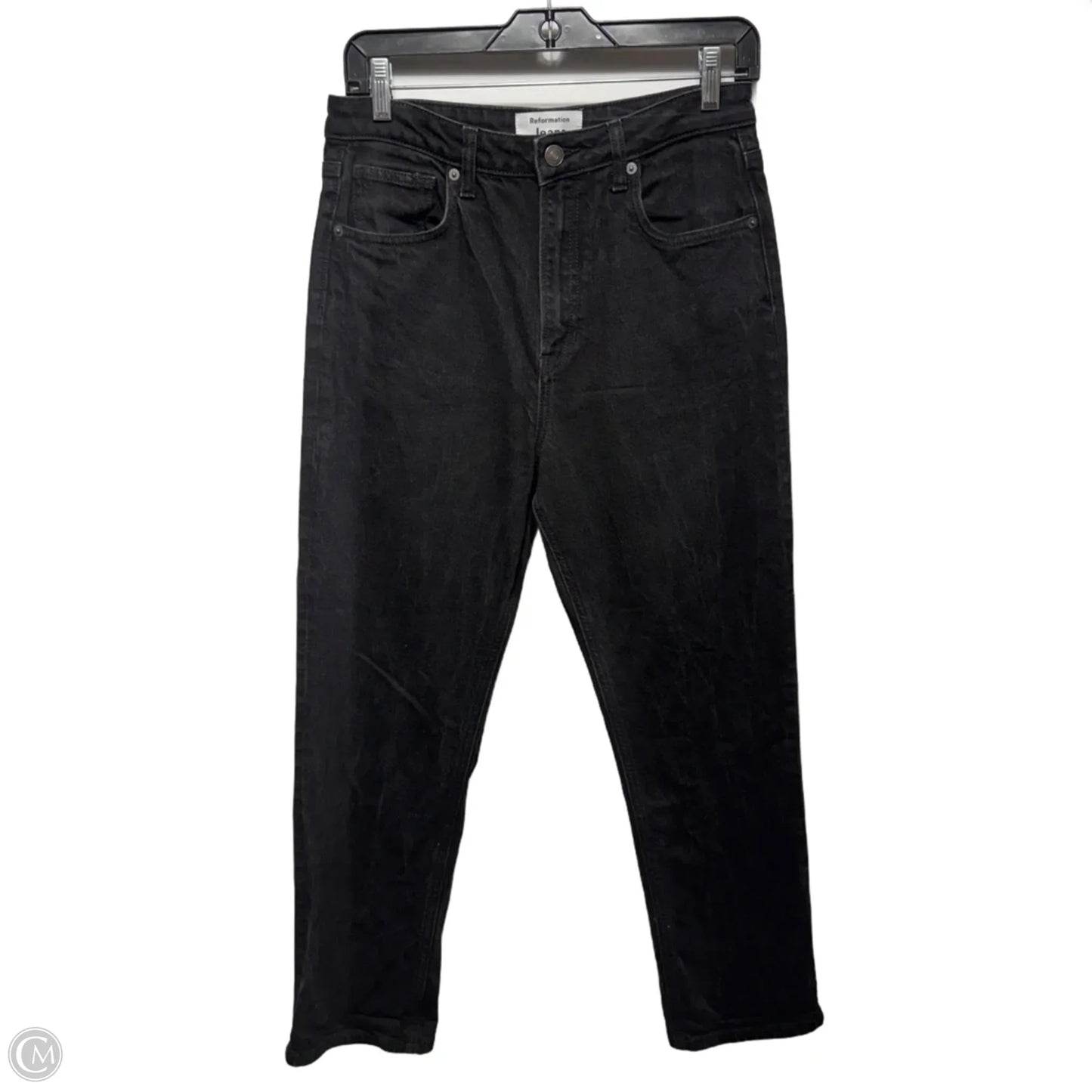 Jeans Boyfriend By Reformation In Black Denim, Size: 8/29