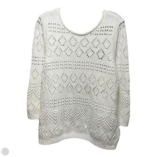 Sweater By Talbots In White, Size: Xlp