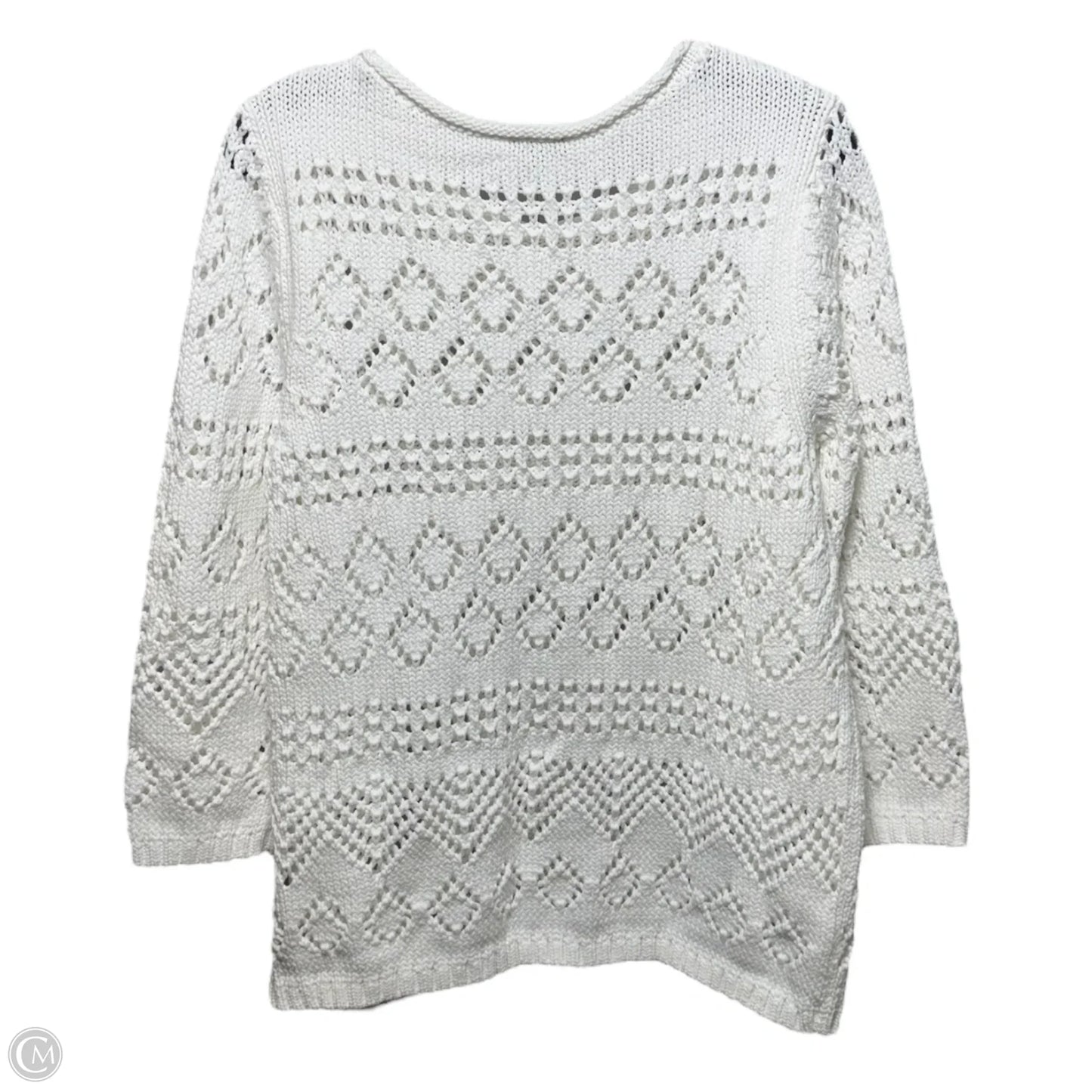 Sweater By Talbots In White, Size: Xlp