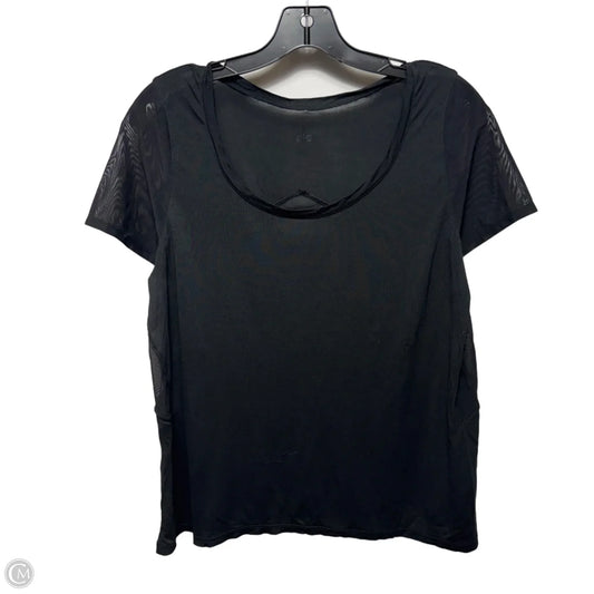 Mesh Trim Athletic Top Short Sleeve By Alo In Black, Size: L