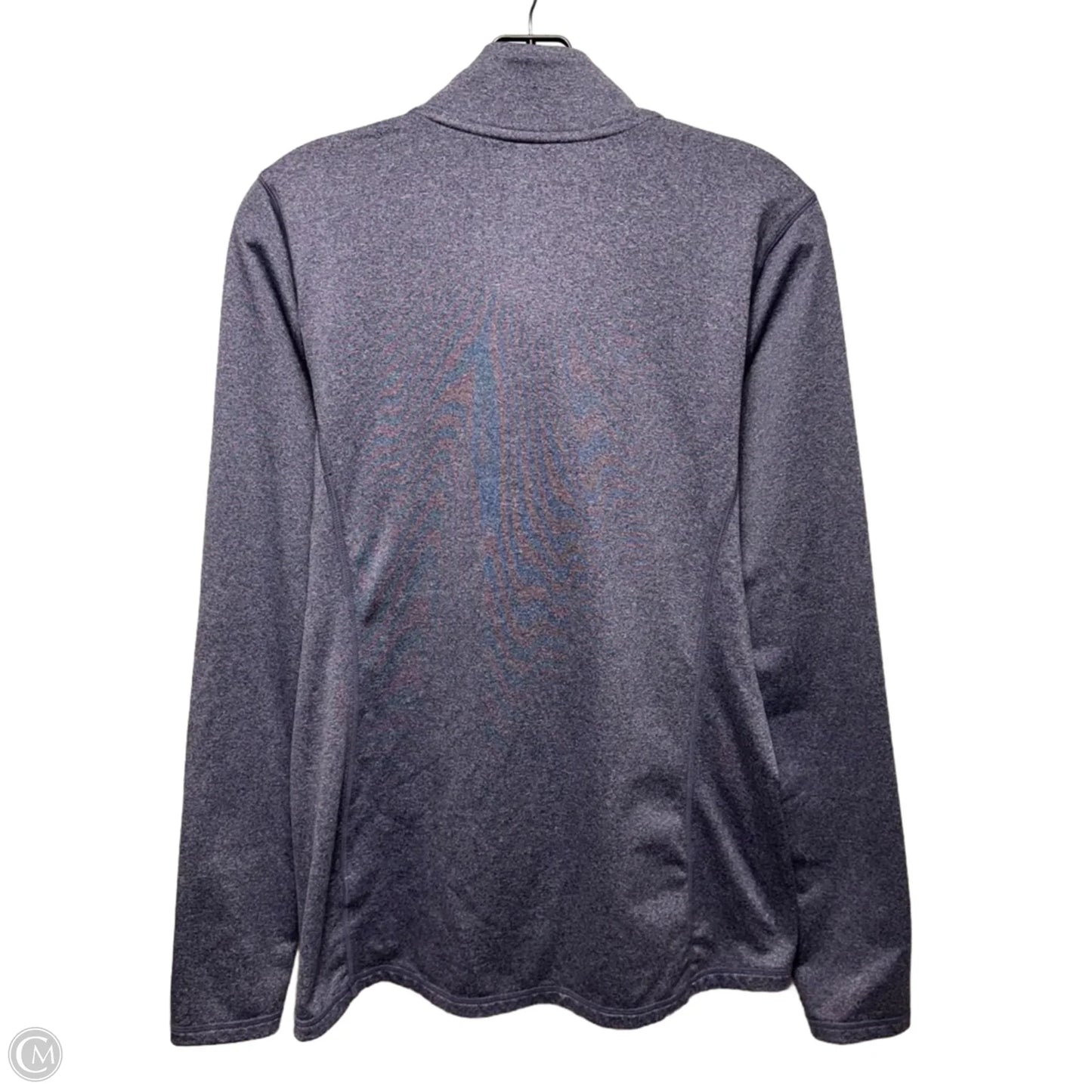 Athletic Top Long Sleeve Collar By Reebok In Purple, Size: M