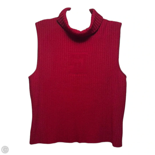 Knit Top Sleeveless Luxury Designer By St John Collection In Red, Size: S