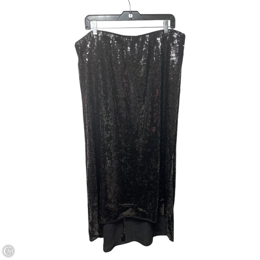 Sequin Skirt Maxi By Christian Siriano In Black, Size: 1x