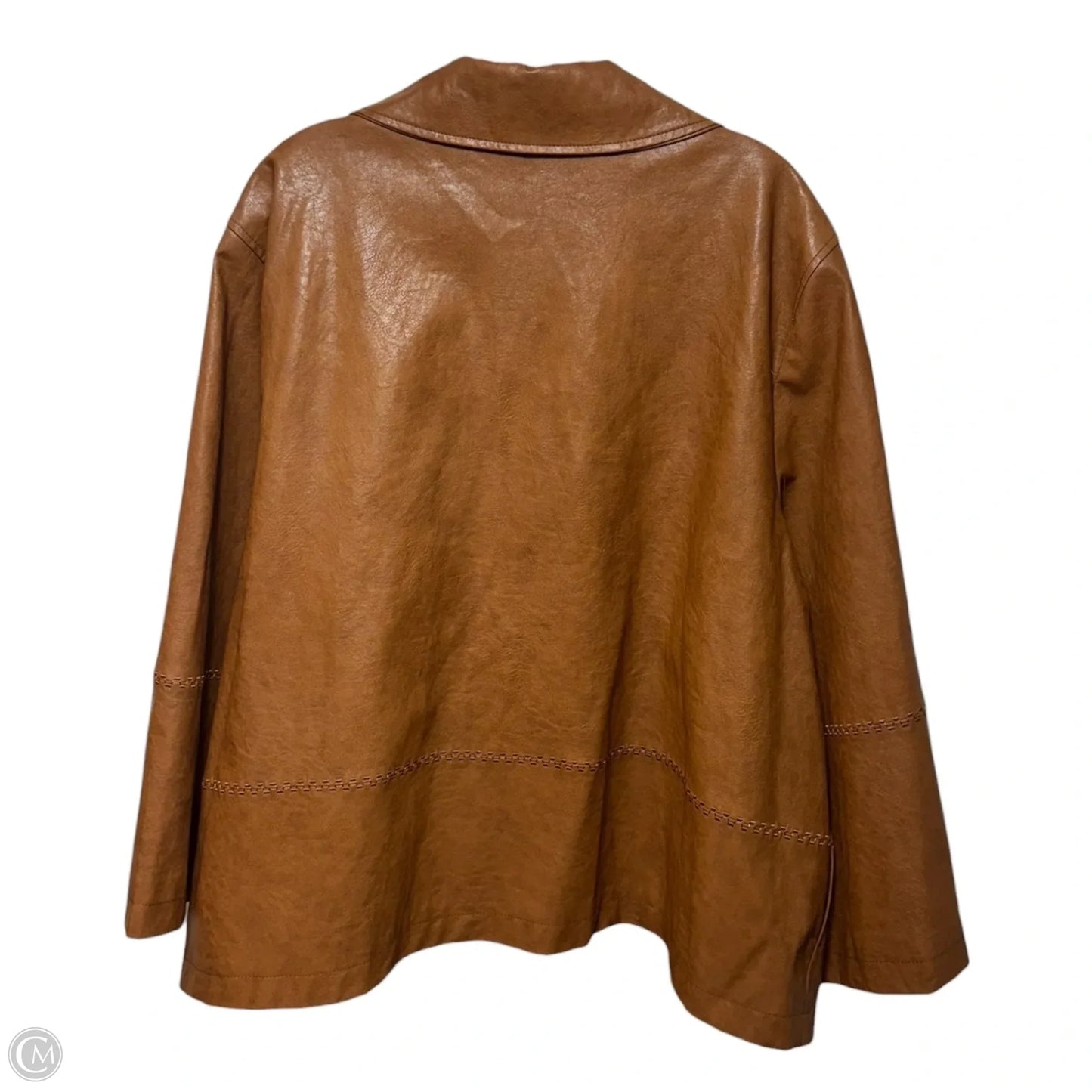 Hayden Faux Leather Jacket By Anthropologie In Brown, Size: 3X
