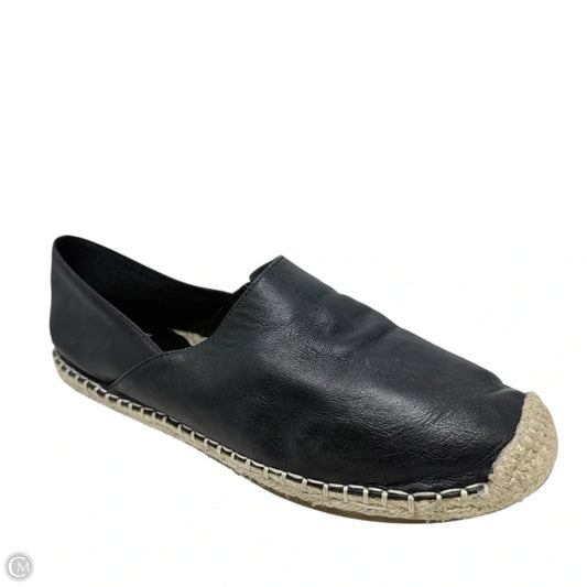 Myth Leather Espadrille Flats By Eileen Fisher In Black, Size: 7