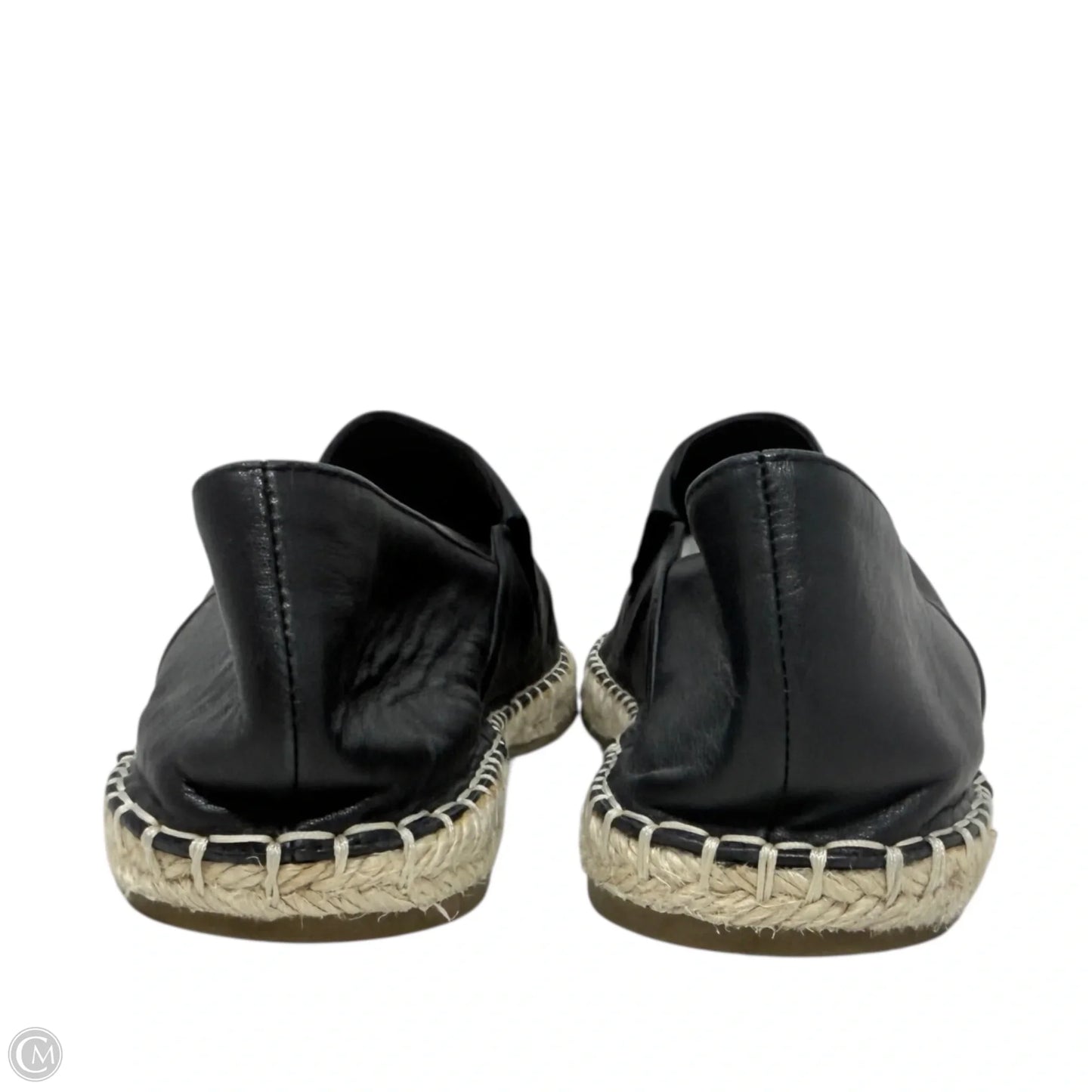 Myth Leather Espadrille Flats By Eileen Fisher In Black, Size: 7