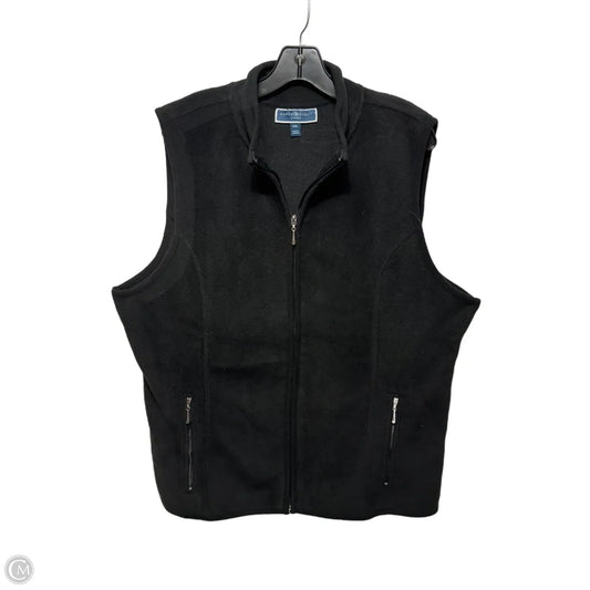 Vest Fleece By Karen Scott In Black, Size: Xxl