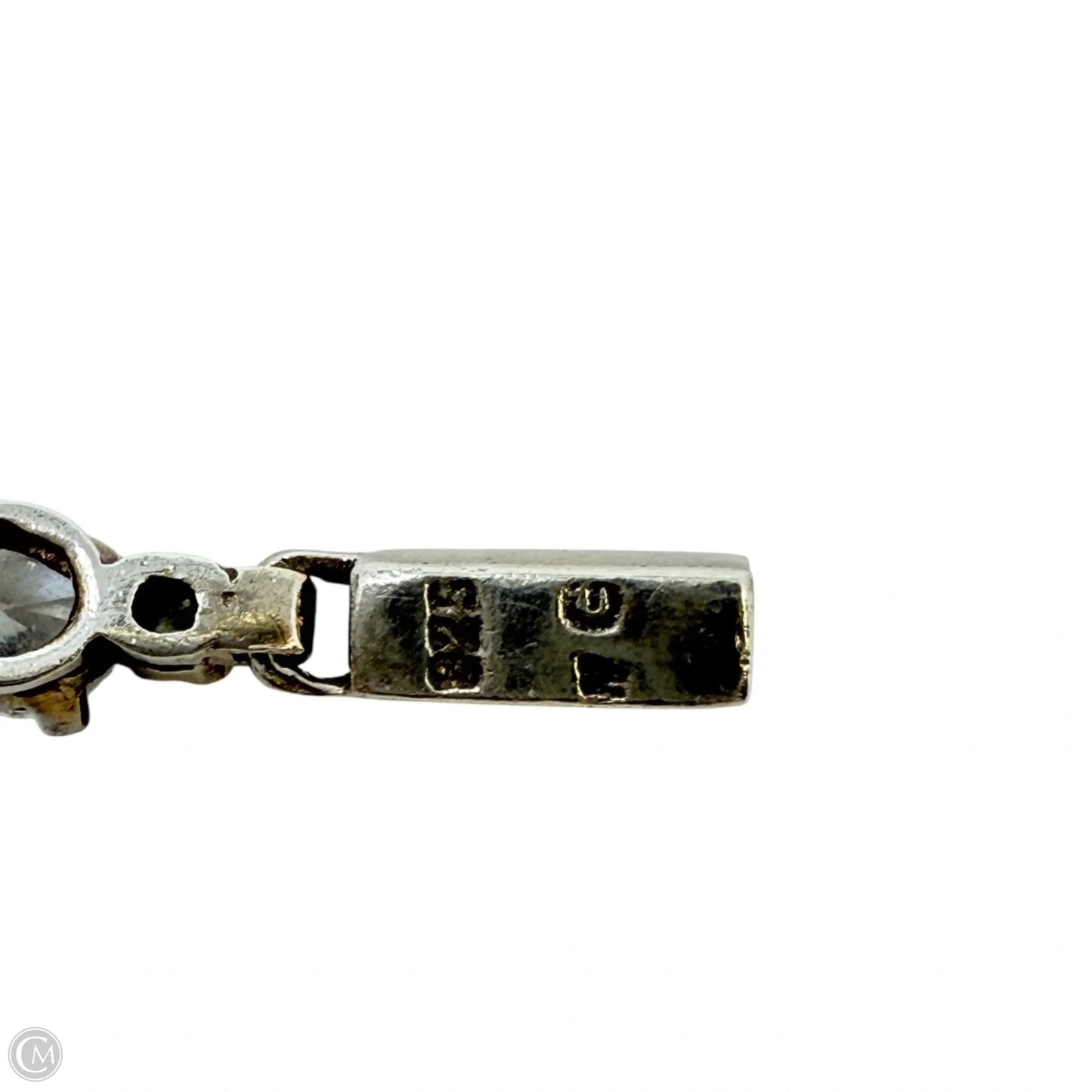 Sterling Silver & Horizontal Pear CZ Tennis Bracelet