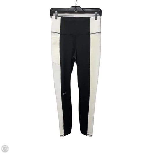 High Rise Compression Athletic Leggings By Under Armour In Black & White, Size: M