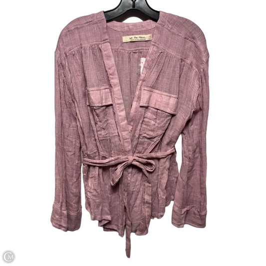 Safari Sheer Gauze Wrap Top By We The Free In Mauve, Size: M