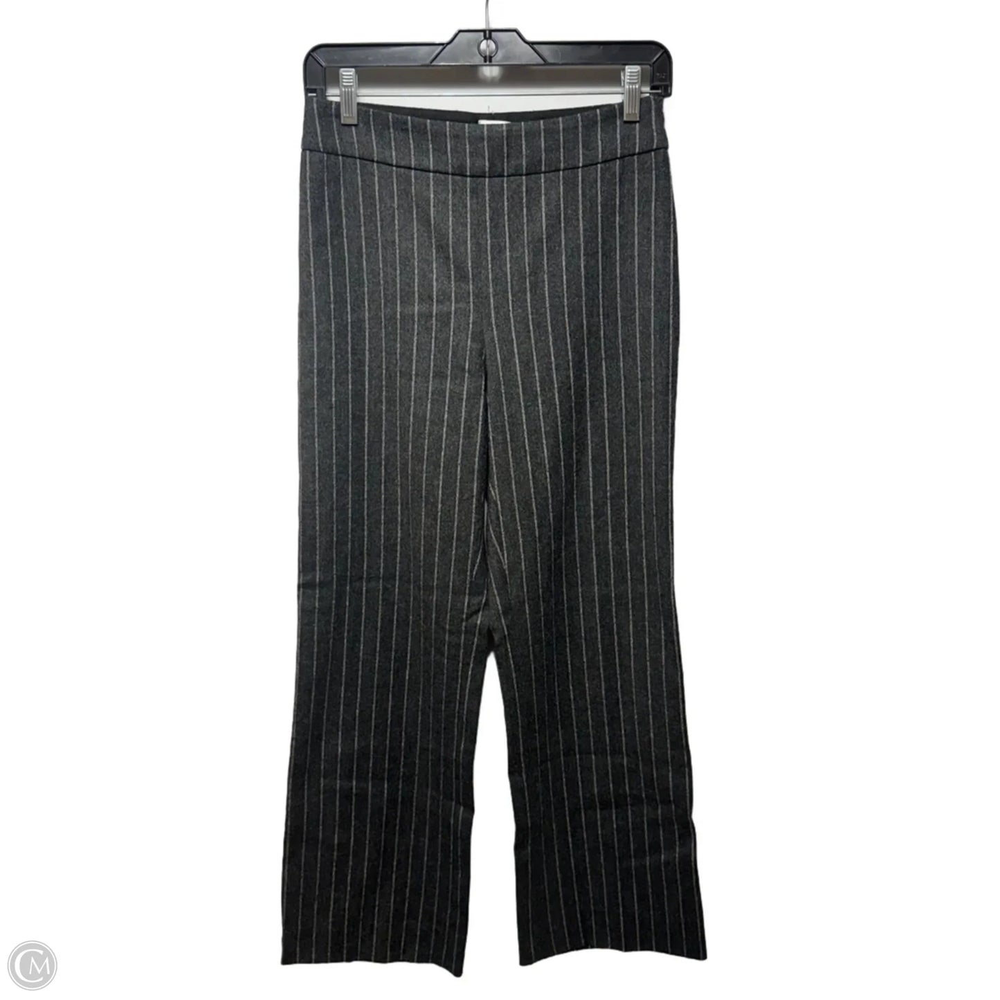 Vintage Pinstripe Wool Pants Dress By Armani Collezoni In Striped Pattern, Size: 4