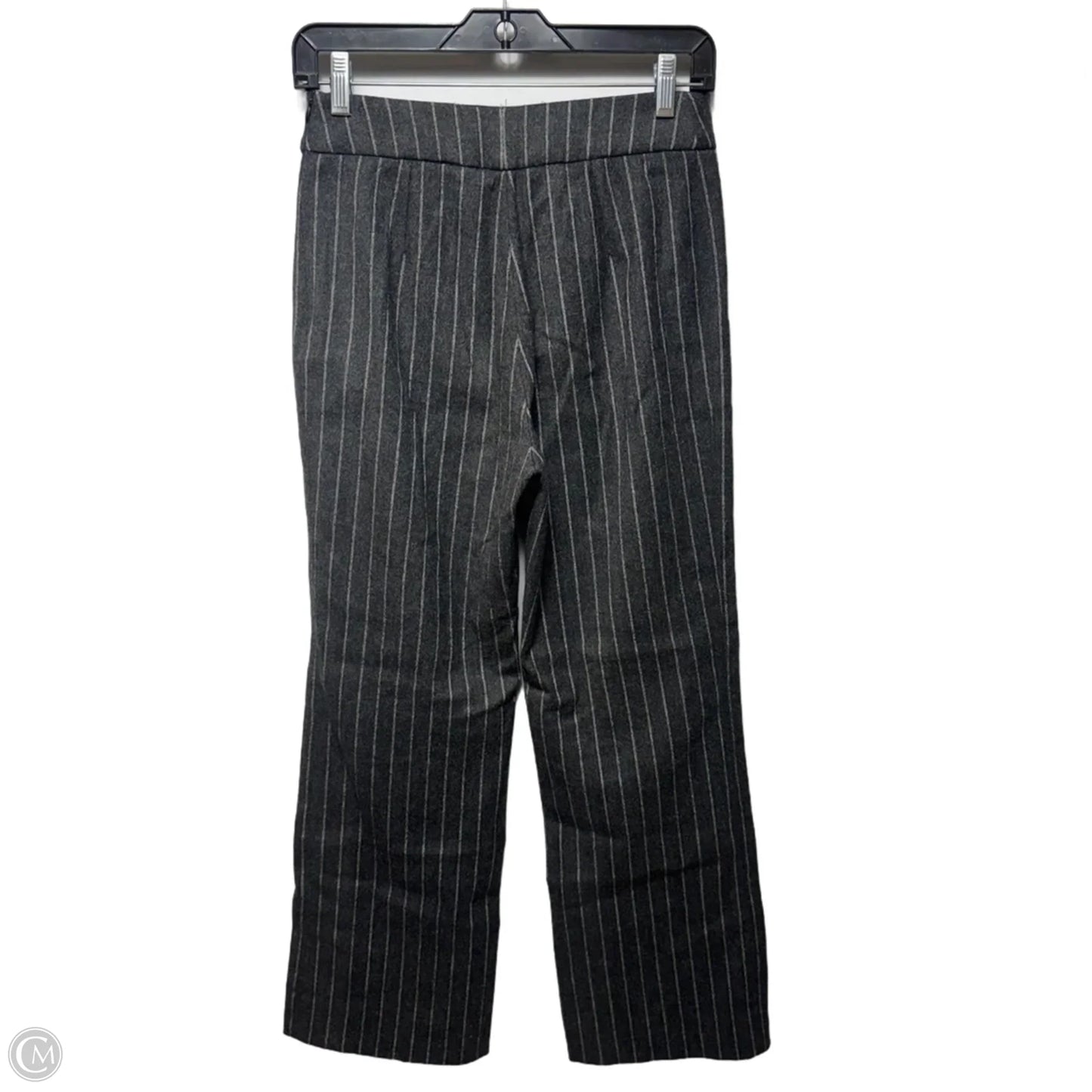 Vintage Pinstripe Wool Pants Dress By Armani Collezoni In Striped Pattern, Size: 4