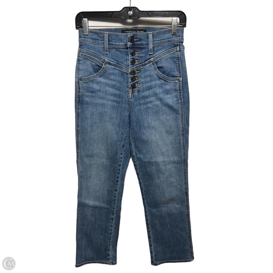 Ryleigh High Rise With Front Yoke Jeans By Veronica Beard In Blue Denim, Size: 0