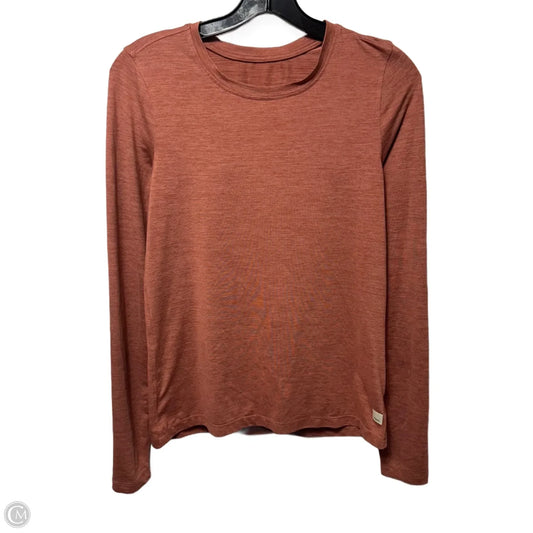 Athletic Top Long Sleeve Crewneck By Vuori In Brown, Size: M