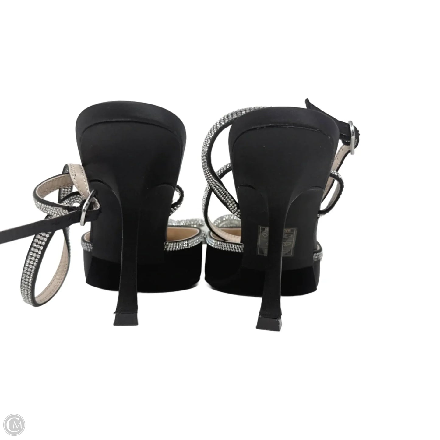 Destiny Stiletto Rhinestone Strap Pumps By Dream Pairs In Black, Size: 8.5