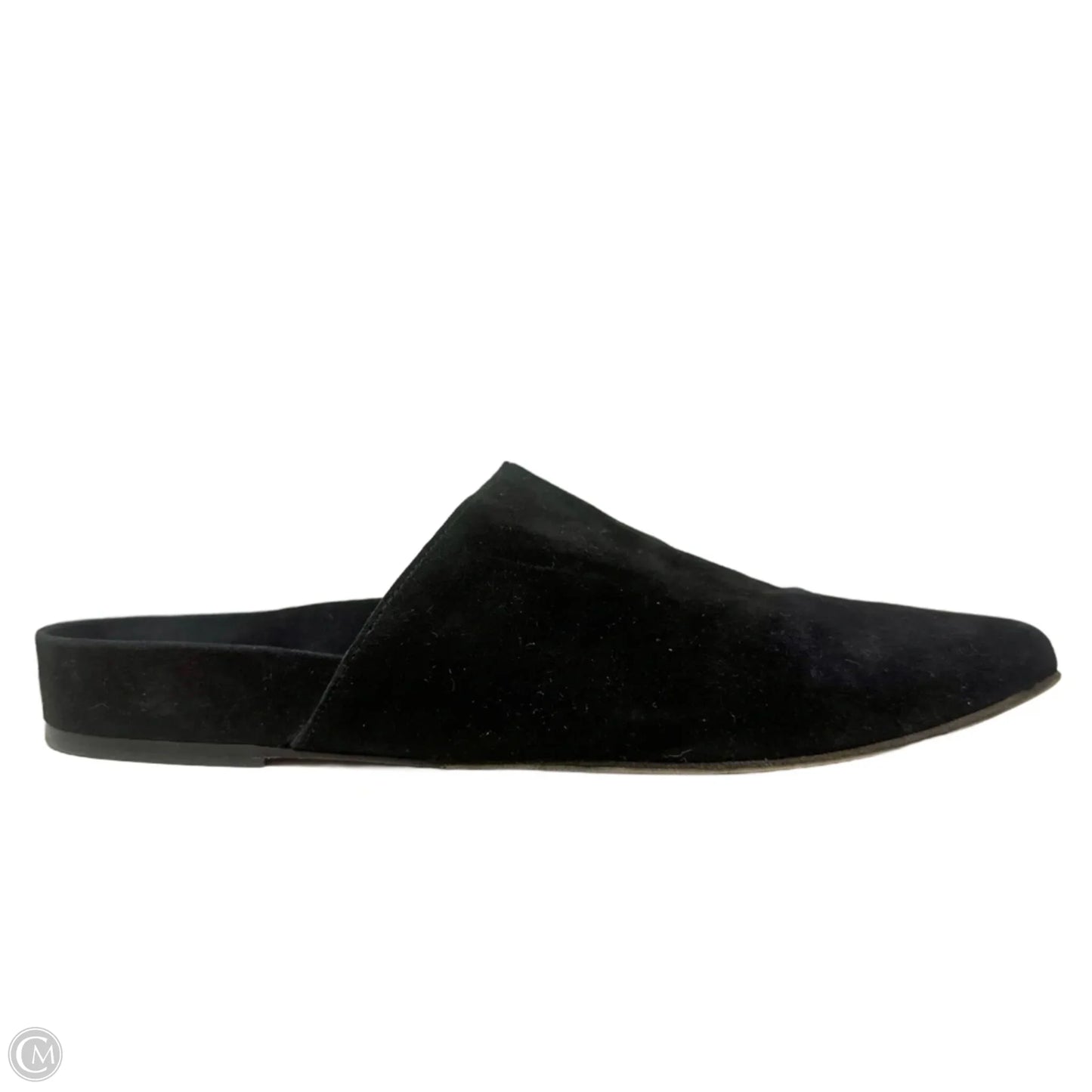 Studio Slides In Black Luxe Suede Designer By Stuart Weitzman In Black, Size: 8