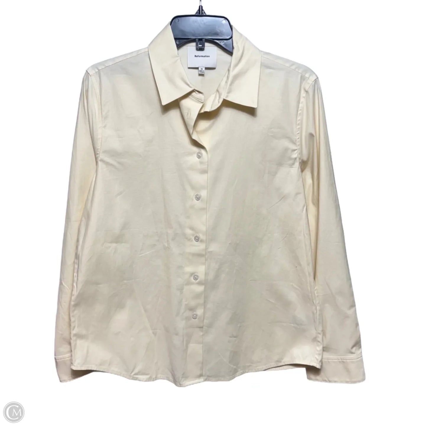 Top Long Sleeve By Reformation In Cream, Size: M