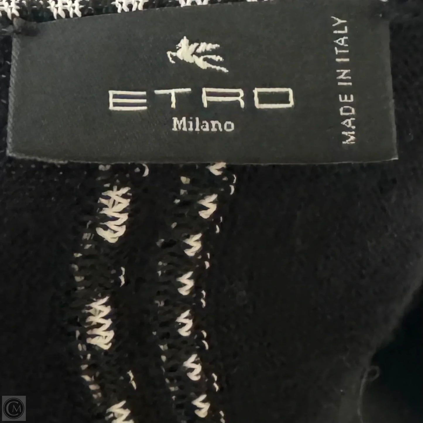 Sweater By Etro In Black & White, Size: M