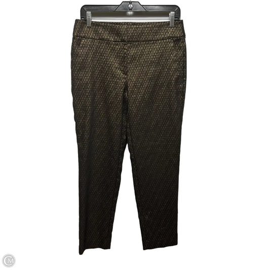 Metallic Pants Dress By Loft In Black & Gold, Size: 4