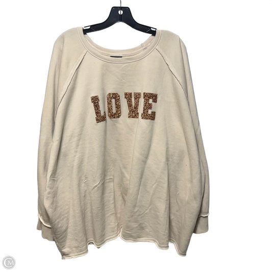 Love Top Long Sleeve By Torrid In Cream, Size: 5