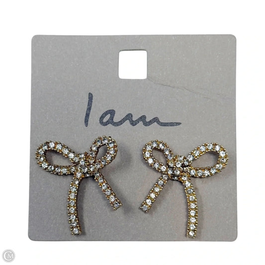Rhinestone Bow Stud Earrings  By Iam