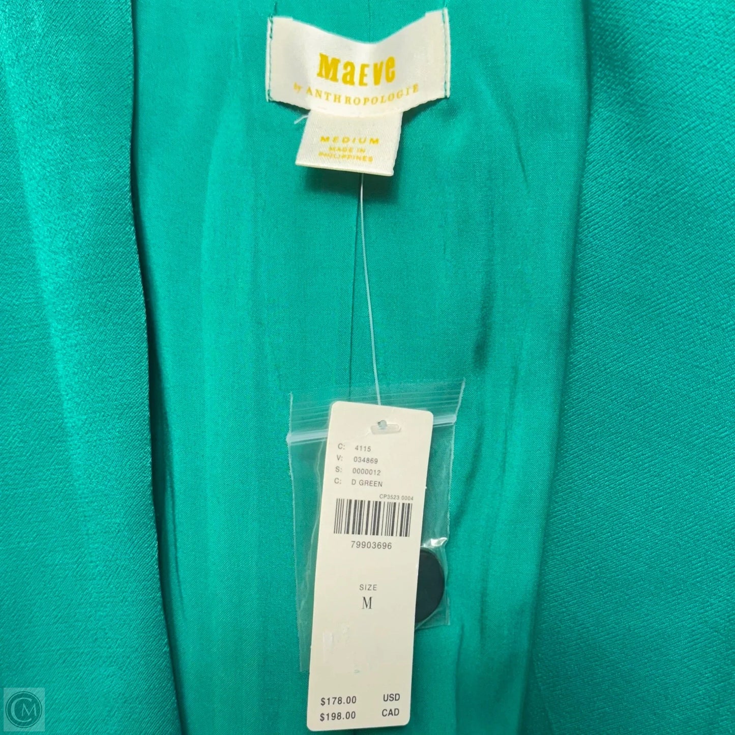 Shine Sailor Blazer By Maeve In Green, Size: M