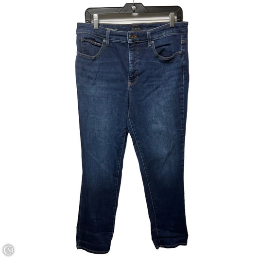 Jeans Straight By Talbots In Blue Denim, Size: 12p