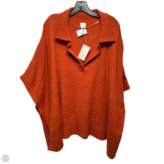 Poncho By A New Day In Orange, Size: Osfm