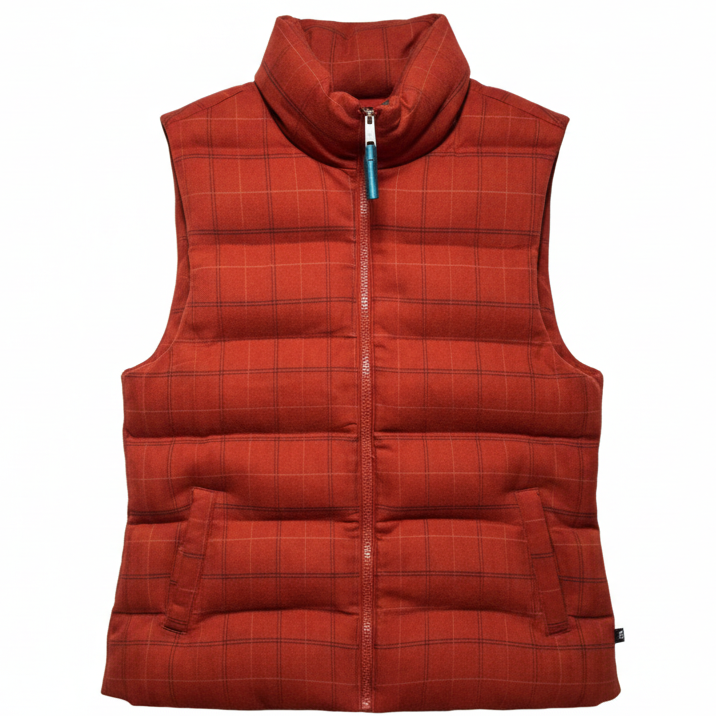 Vest Puffer & Quilted By Houston White In Orange, Size: S