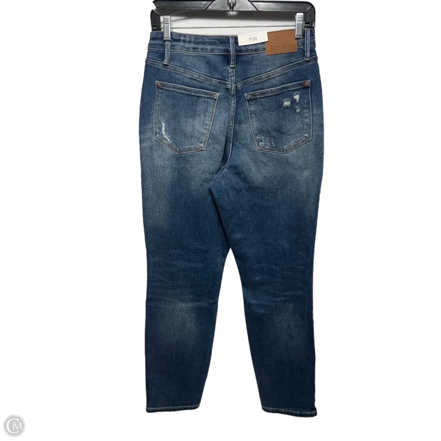 High Waist Jeans Straight By Judy Blue In Blue Denim, Size: 6/28