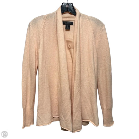 Sweater Cardigan Cashmere By Tahari In Peach, Size: M