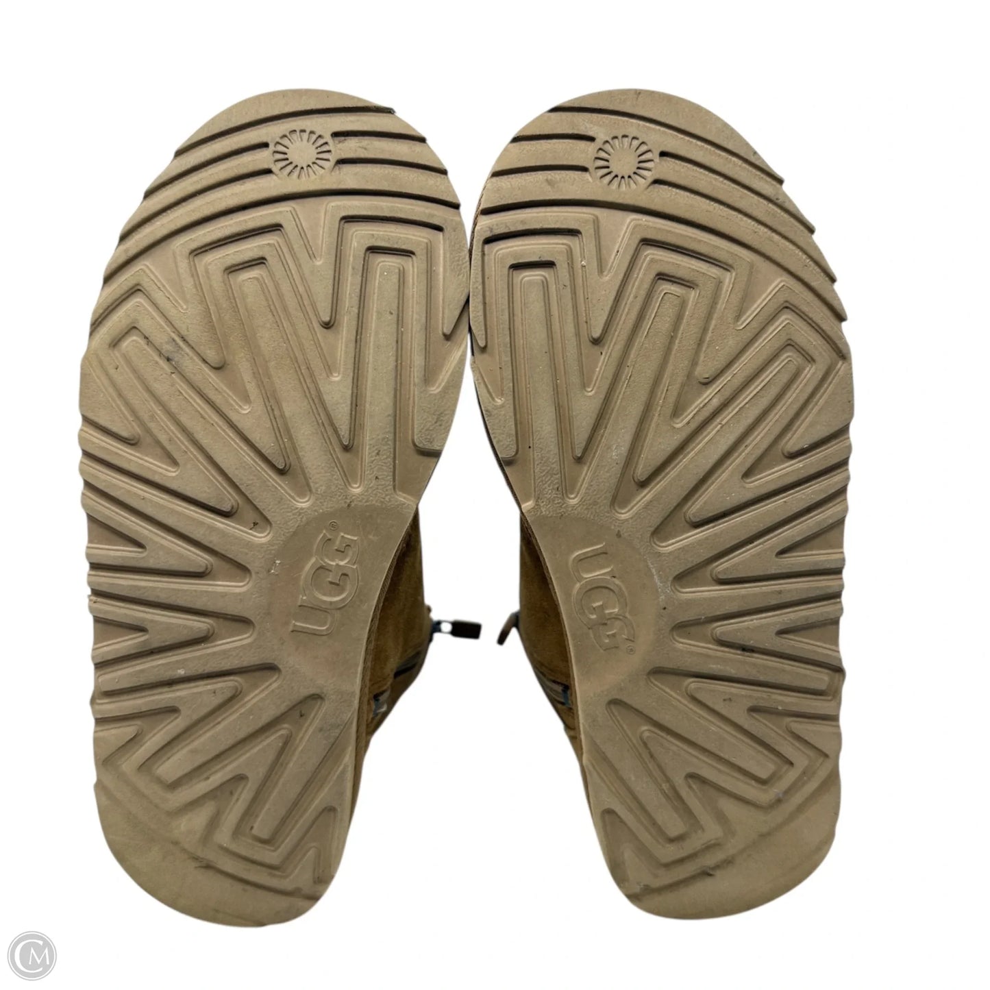 Harkley Ankle Boots Designer By Ugg In Brown, Size: 6