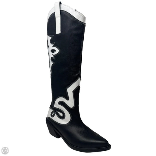 Mount Dallas Boots Western By Alohas In Black & White, Size: 7