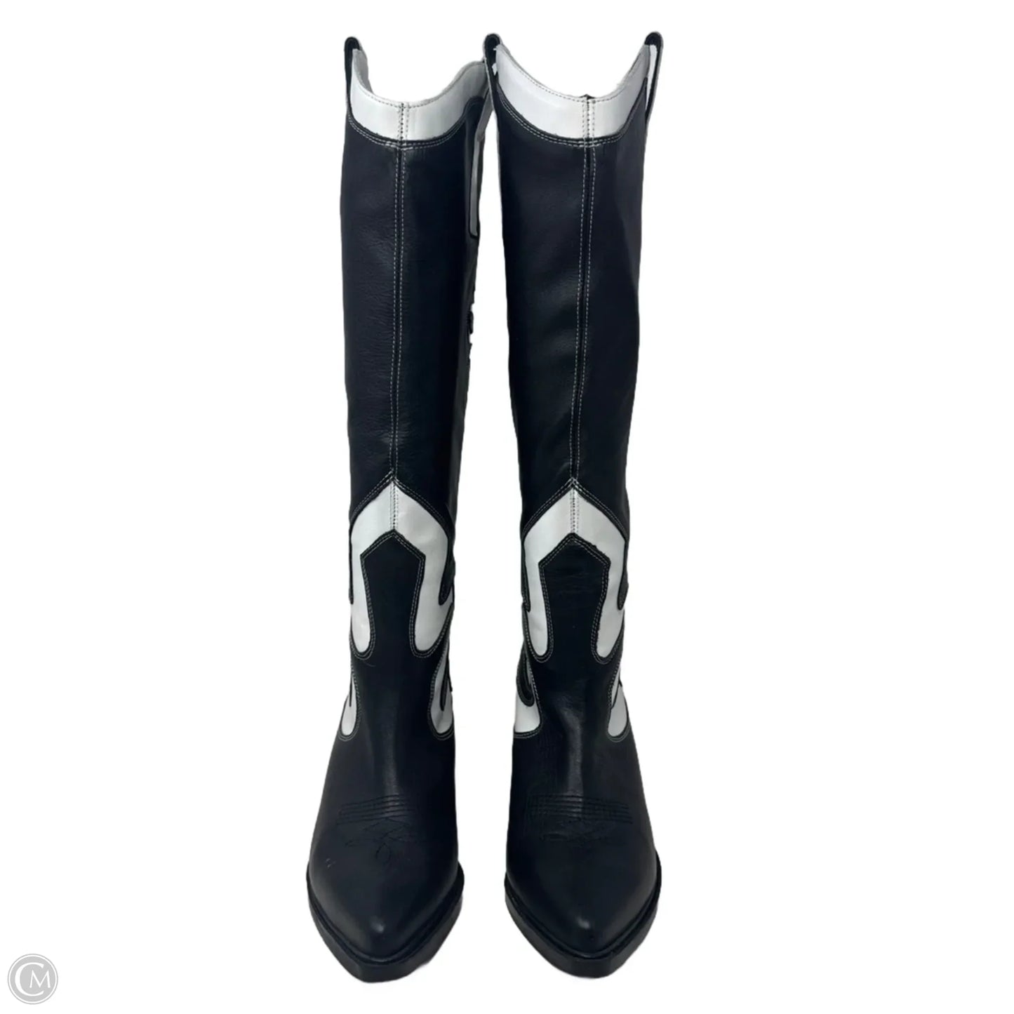 Mount Dallas Boots Western By Alohas In Black & White, Size: 7