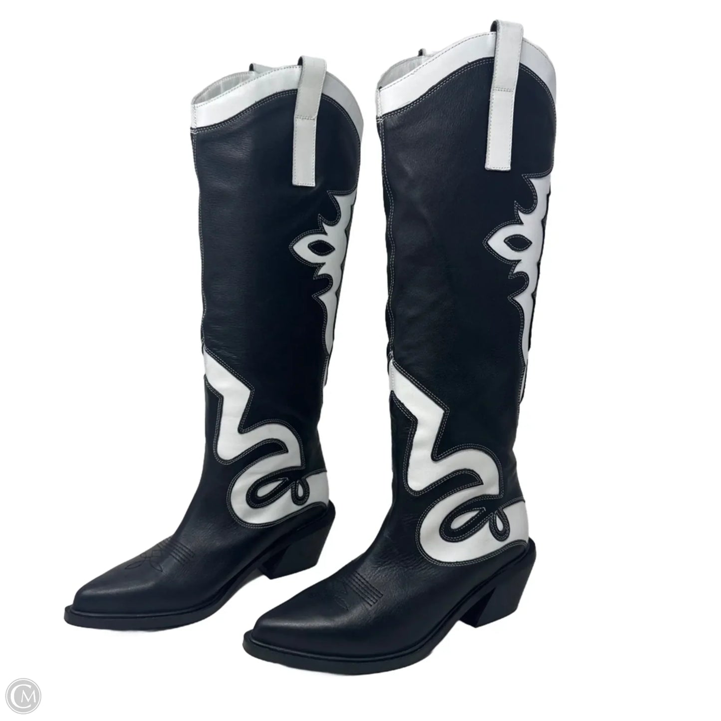 Mount Dallas Boots Western By Alohas In Black & White, Size: 7