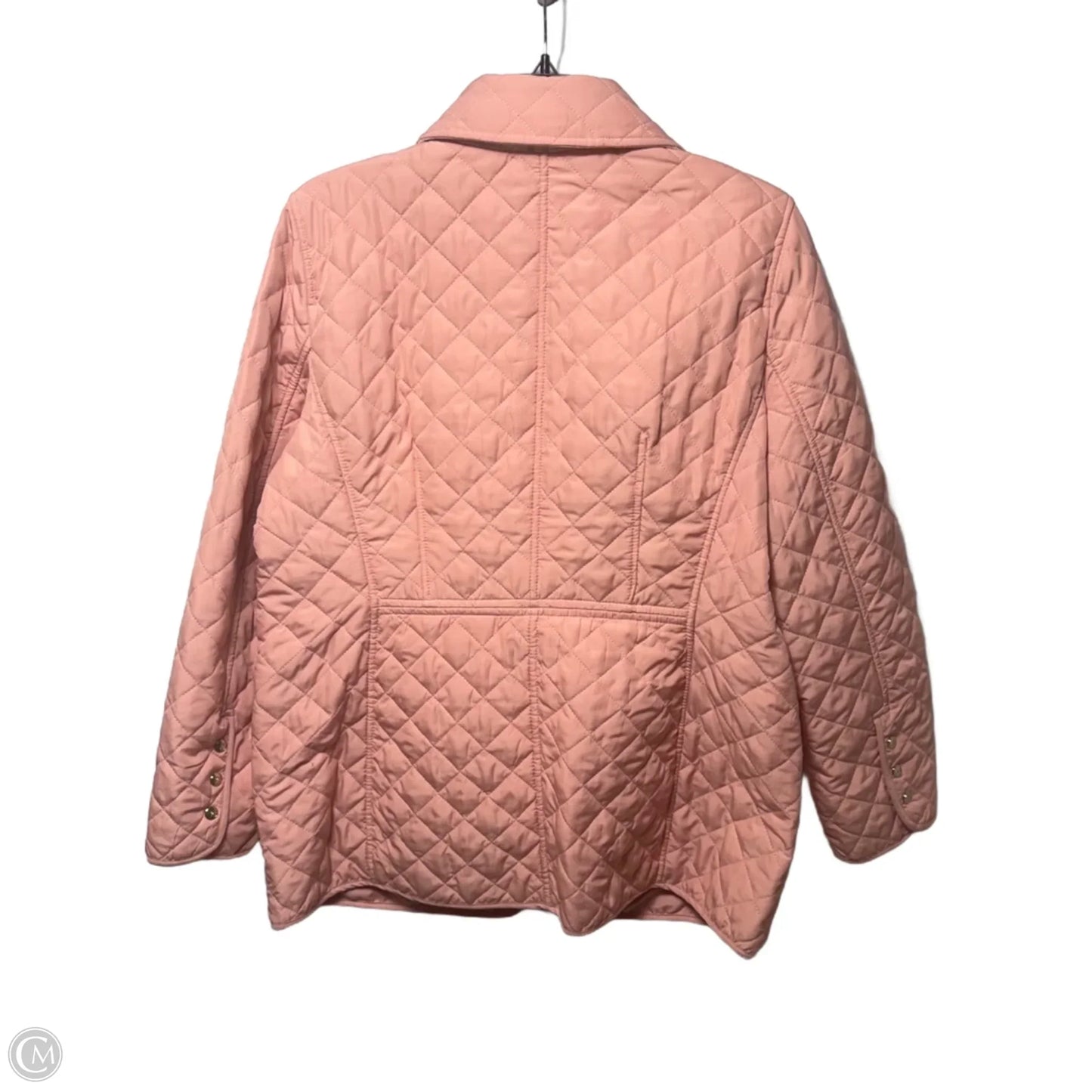 Jacket Puffer & Quilted By Chicos In Pink, Size: 12/14